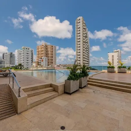 A Pasos Del Mar Y Centro En Cartagena, Piscina Sauna&turco Apartamento Cartagena